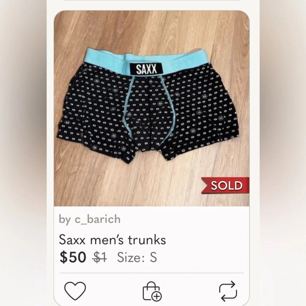 🌞 Saxx luxury boxer brief underwear black & white modern fit men size XS